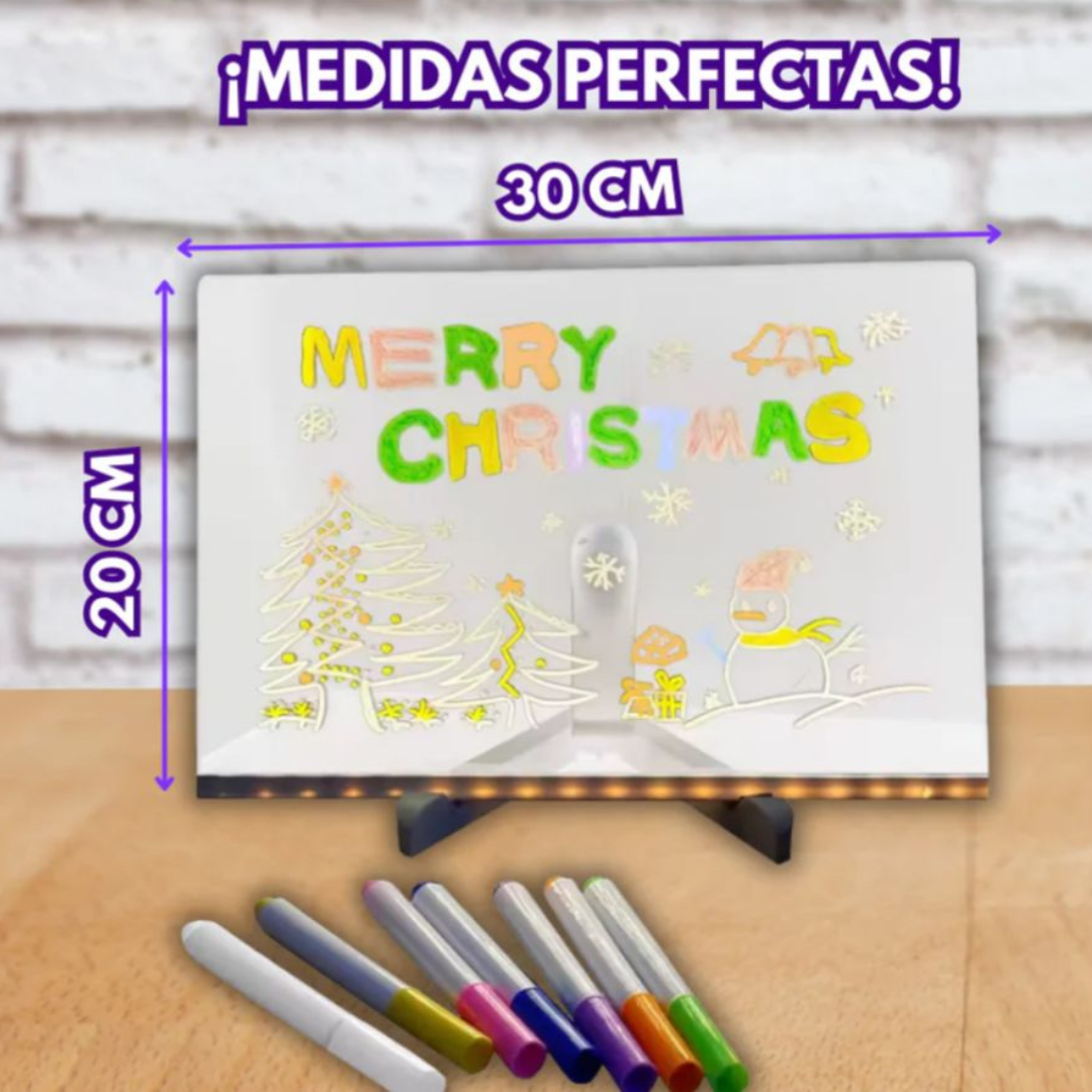 PIZARRA ACRÍLICA CON LUZ LED