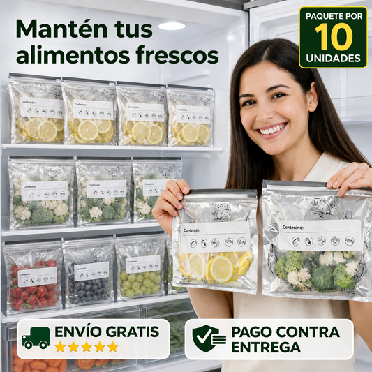 ConservaMax Pro Bolsas en Aluminio con Cierre Hermético x10 unidades