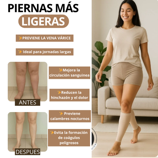 MEDIAS DE COMPRESION: PREVIENE LA HINCHAZON Y LA VENA VARICE