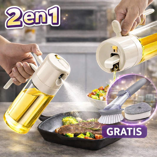 Dispensador de Aceite 2 en 1 + Cepillo Multifuncional de Cocina GRATIS
