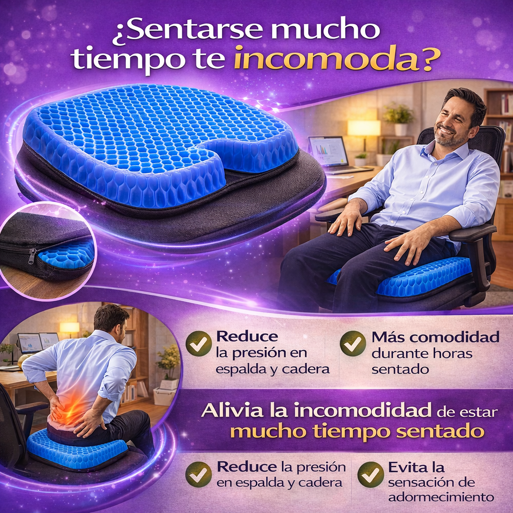 ComfortGel™ Cojín Ergonómico + Funda Protectora