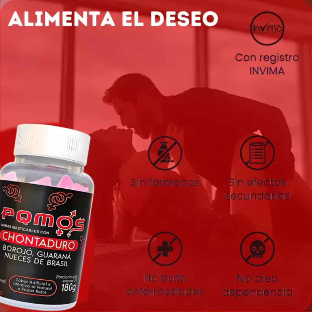 PQMOS - GOMAS POTENCIADORAS CHONTADURO x 60C/U