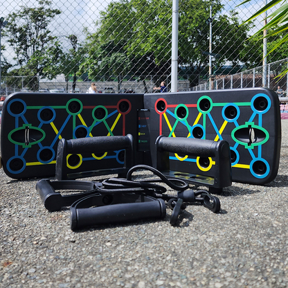 TABLA PUSH UP + ELÁSTICOS SUPER RESISTENTES