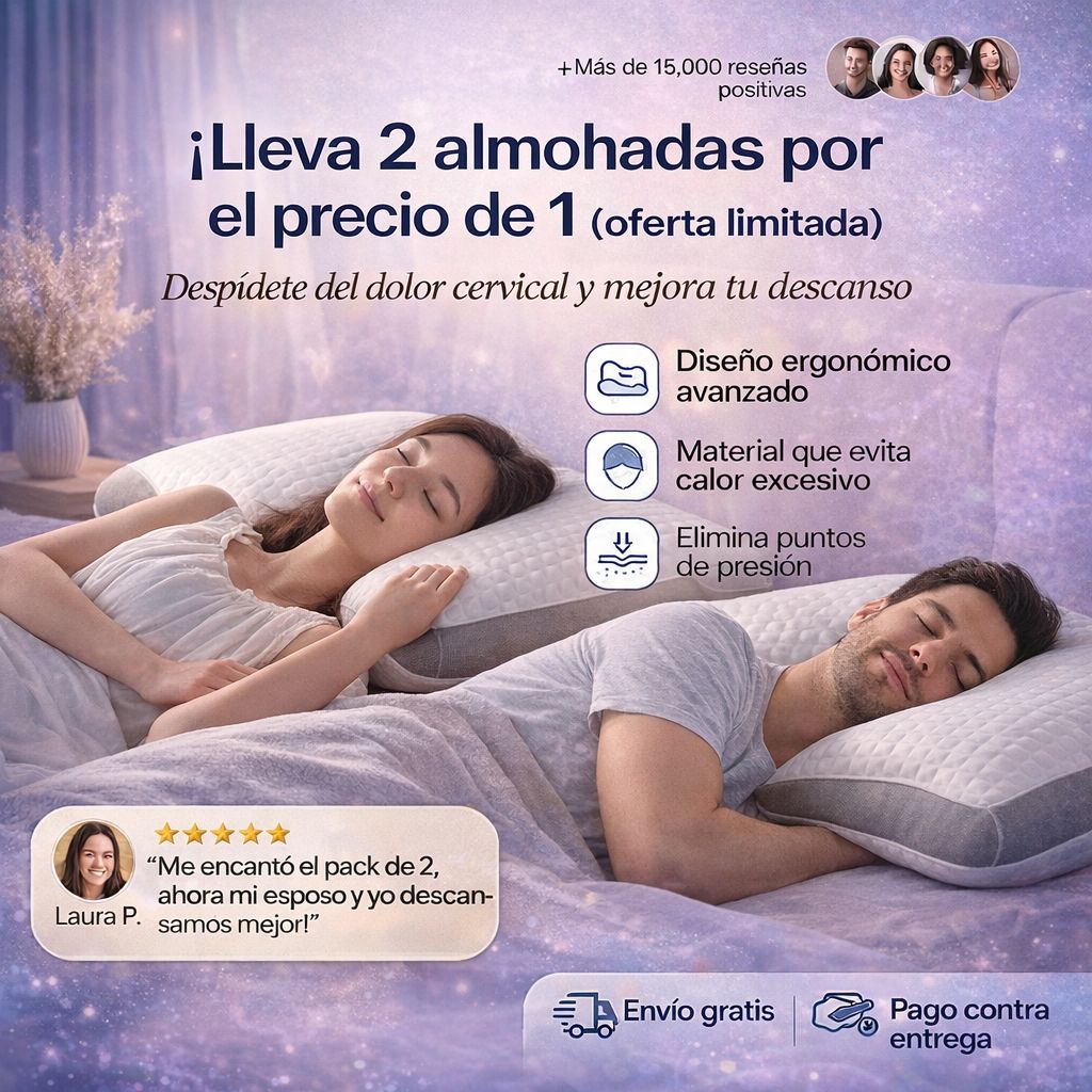 ALMOHADA DE DESCANSO CERVICAL LLEVA 2 POR EL PRECIO DE 1